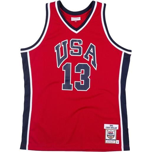Mitchell & Ness top 1984 chris mullin usa basketball "university red" - rosso
