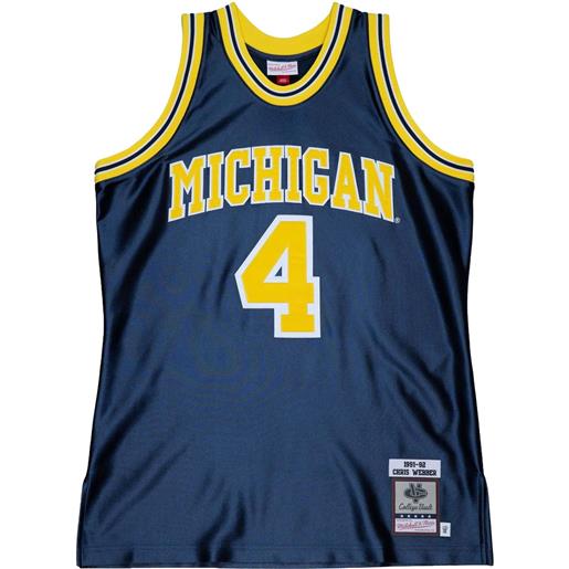 Mitchell & Ness t-shirt authentic chris webber michigan wolverines alumni 1991/92 - blu