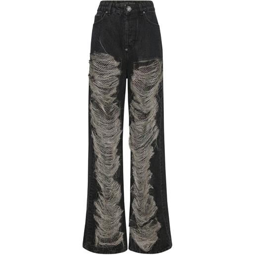Philipp Plein jeans con strass - nero