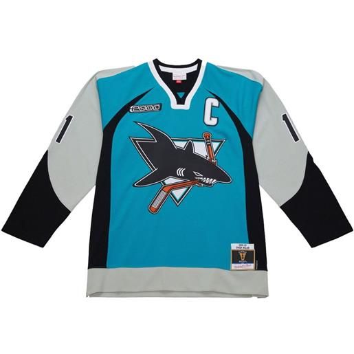 Mitchell & Ness t-shirt nhl jersey sharks 1999 owen nolan "teal" - blu