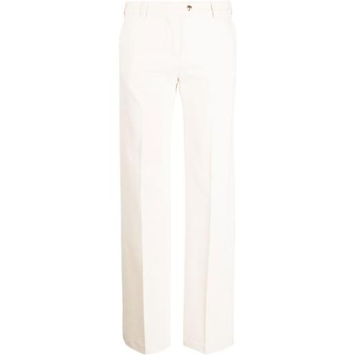 Palm Angels jeans svasati con placca logo - bianco