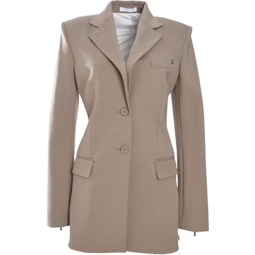 Helmut Lang blazer con zip - toni neutri