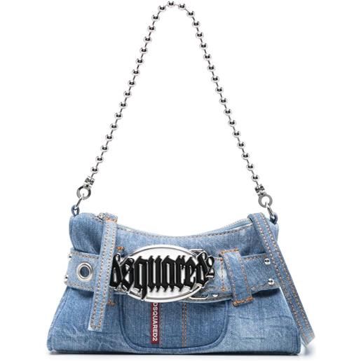 DSQUARED2 clutch gothic belt denim - blu