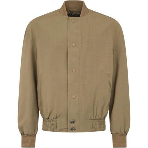 Roberto Cavalli bomber con maniche a spalla bassa - toni neutri