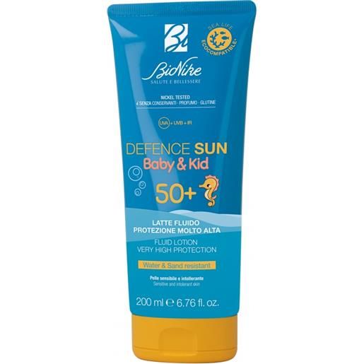 Bionike defence sun baby&kid latte fluido spf 50+ protezione molto alta 200 ml