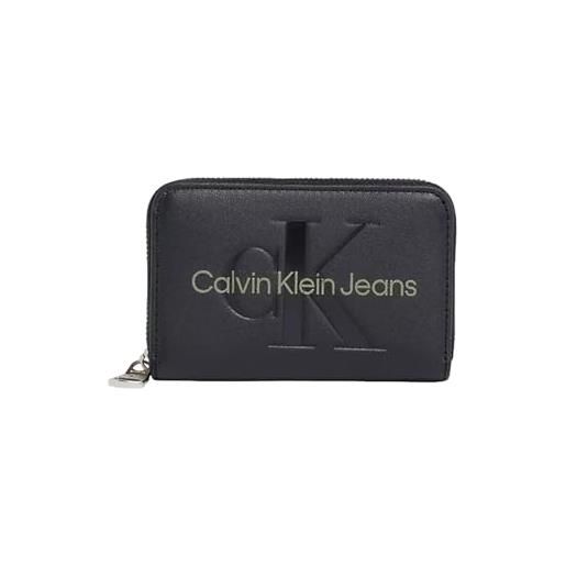 Calvin Klein accordion zip around black/sharp green