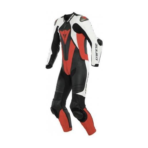 DAINESE tuta laguna seca 5 1pc perf. Black/wht/fluo-red