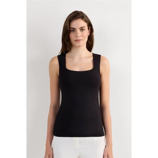 Intimissimi canotta spalla larga in fresh bamboo nero