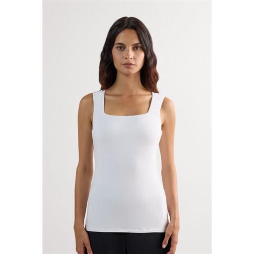 Intimissimi canotta spalla larga in fresh bamboo bianco