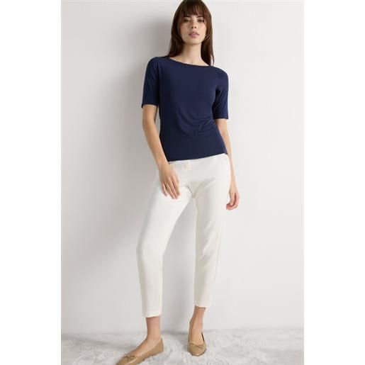 Intimissimi maglia scollo barchetta in fresh bamboo blu