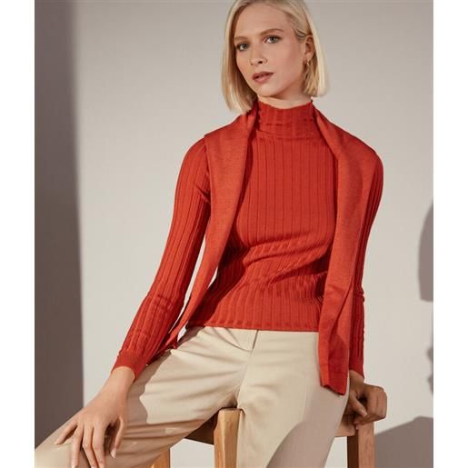 Falconeri dolcevita in cashmere ultrafine costa piatta crab