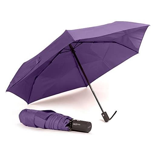 VOGUE ombrello VOGUE easy fold. Apertura e chiusura automatica. Tessuto 100% eco rpet. Realizzato con bottiglie di plastica riciclate. Sistema antivento (wind proof) e protezione uv. (viola)