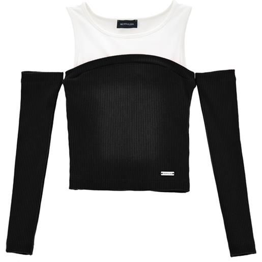 Monnalisa canotta jersey con manicotti