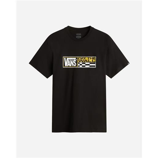 Vans stretch logo check m - t-shirt - uomo - nero