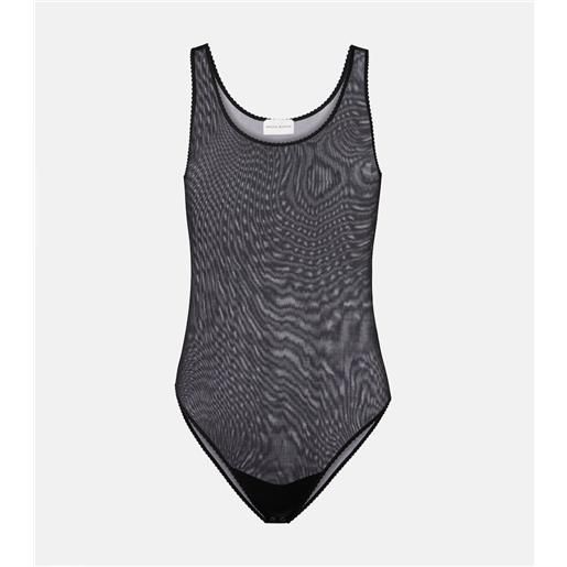 Magda Butrym body smerlato semitrasparente