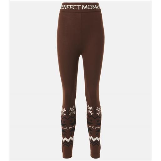 Perfect Moment leggings nordic in lana a vita alta