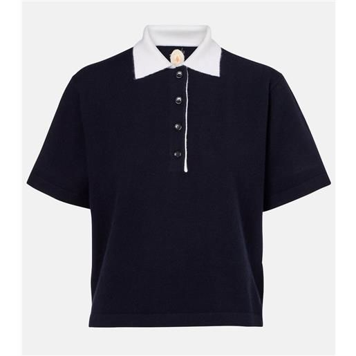 Jardin des Orangers polo cropped in cashmere