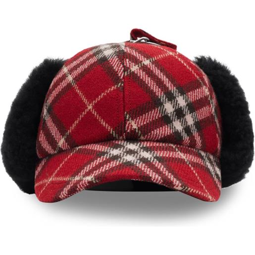 Burberry cappello con paraorecchie - rosso