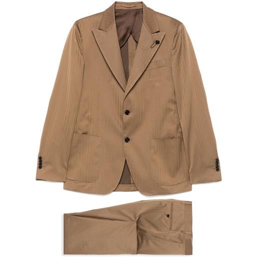 Lardini completo due pezzi a righe - marrone