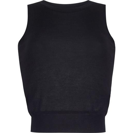 Adam Lippes top shell in maglia fine - nero