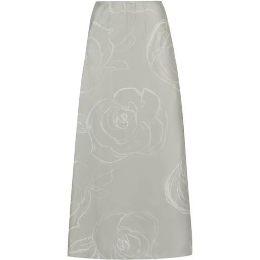 Marni gonna midi a fiori - verde