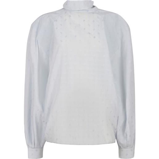 Marni camicia a collo alto - blu