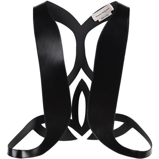 Alexander McQueen gilet in pelle - nero