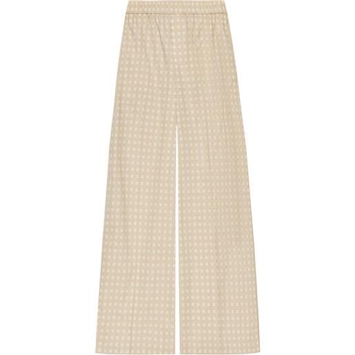 Kenzo pantaloni con motivo jacquard - toni neutri