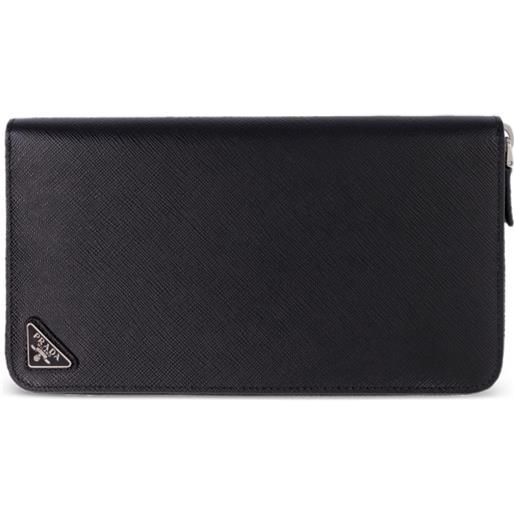 Prada portafoglio con logo - nero