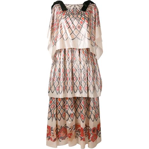 FENDI vestito con stampa - toni neutri