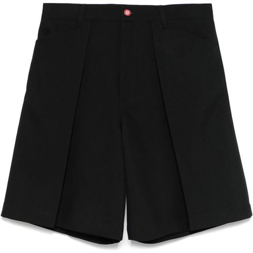 Casablanca shorts chicano con pieghe - nero