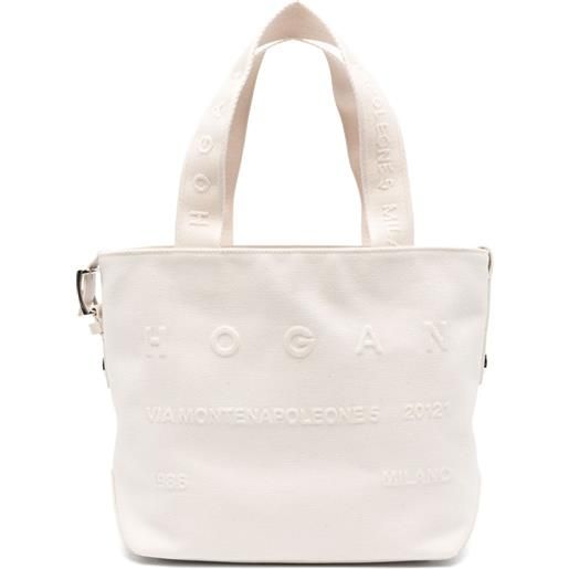 Hogan borsa tote script media - bianco