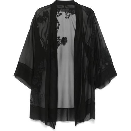 Carine Gilson vestaglia con dettaglio in pizzo - nero