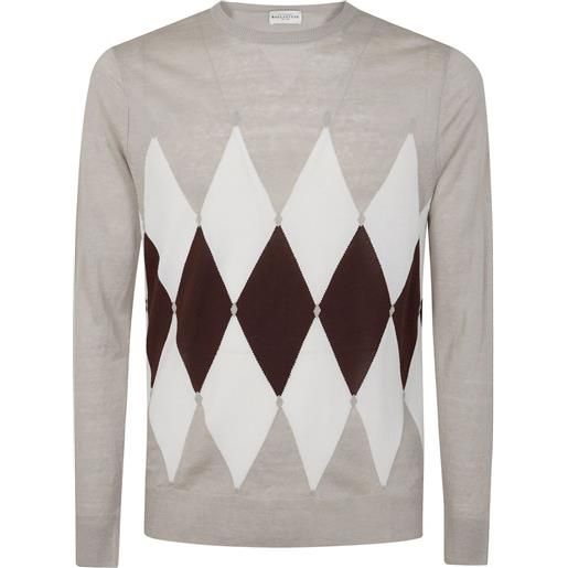 Ballantyne maglione a rombi - grigio