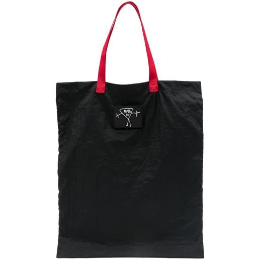Plan C borsa tote pili & bianca - nero