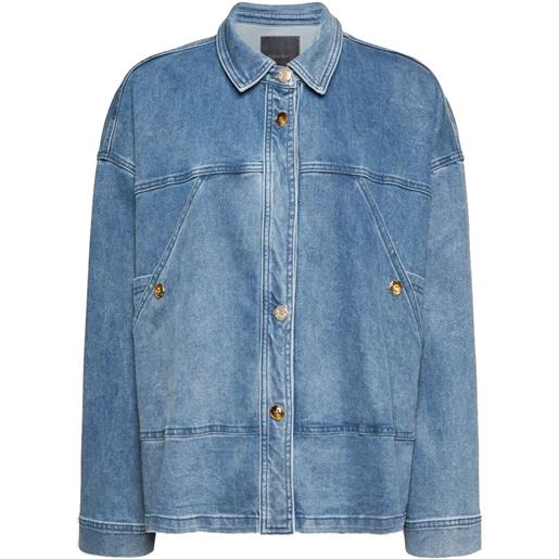 ELENA MIRO` giacca-camicia in denim - blu