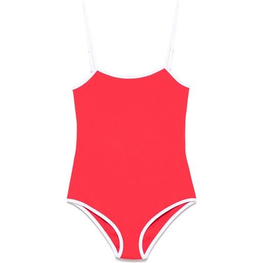 Miu Miu costume intero bicolore - rosso