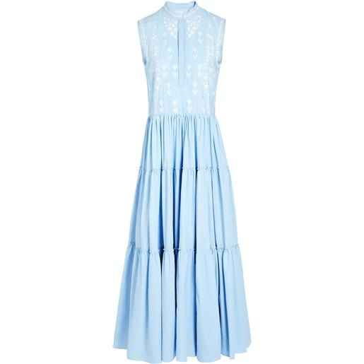 Giambattista Valli abito con ricamo a fiori - blu