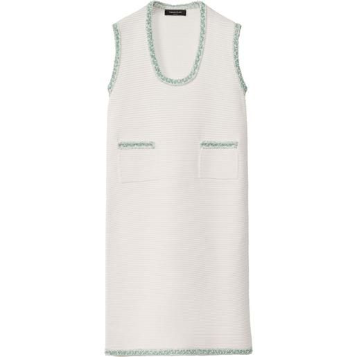 Fabiana Filippi abito midi in tweed - bianco
