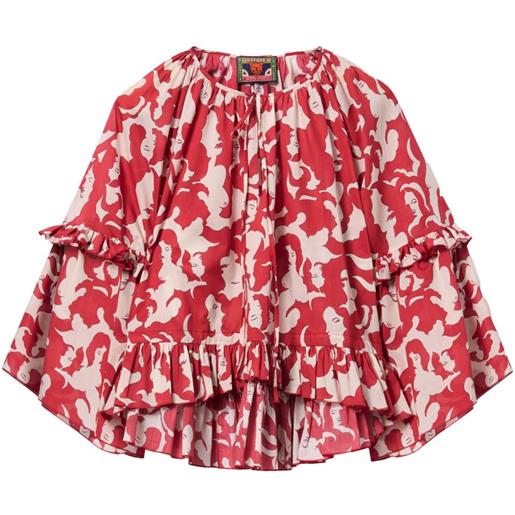 La DoubleJ x mother blusa boho - toni neutri