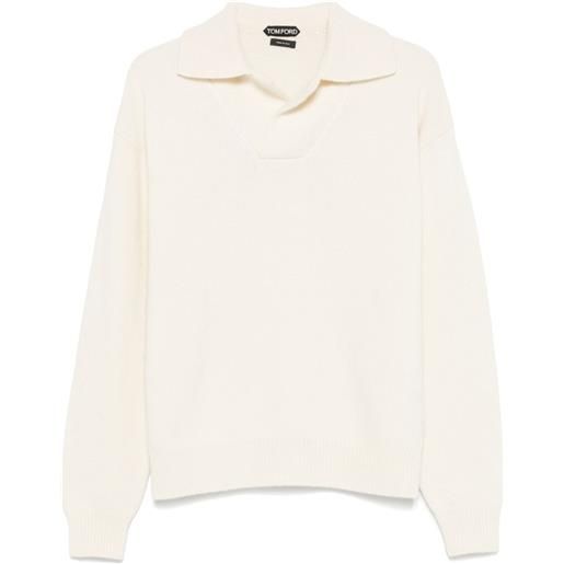 TOM FORD polo a maglia - toni neutri
