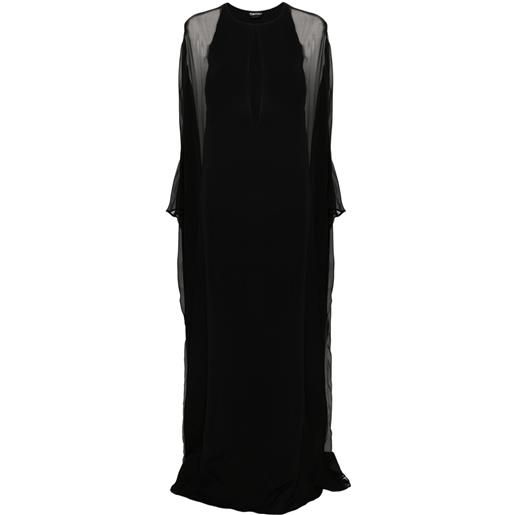 TOM FORD abito lungo semi trasparente - nero