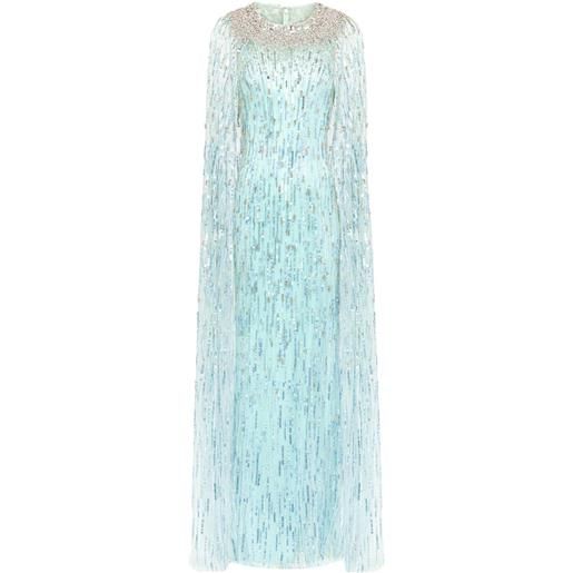 Jenny Packham abito cleo rush - blu