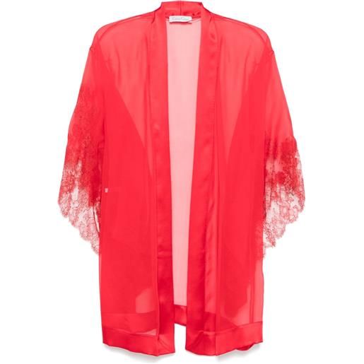 Carine Gilson vestaglia in pizzo calais-caudry - rosso