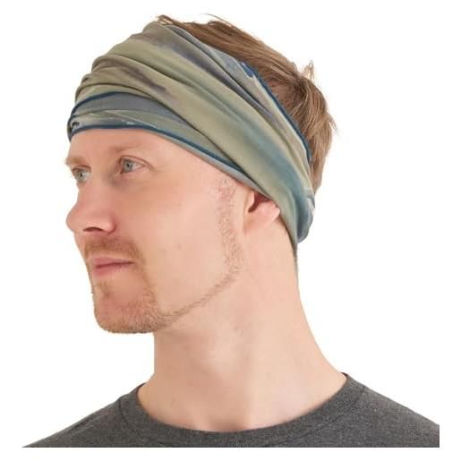 CHARM fascia per capelli uomo bandana donna fasce elastico copricapo uomo hippie sport estivo tie dye blu