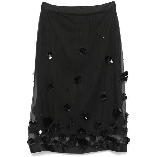 Viktor & Rolf gonna midi con decorazione - nero