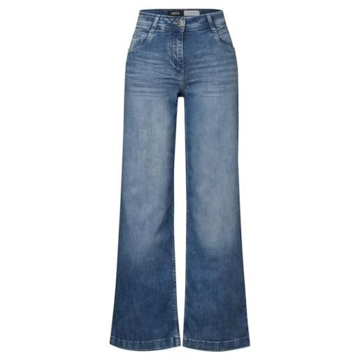 Cecil b379070 jeans, light blue washed, 33 donna