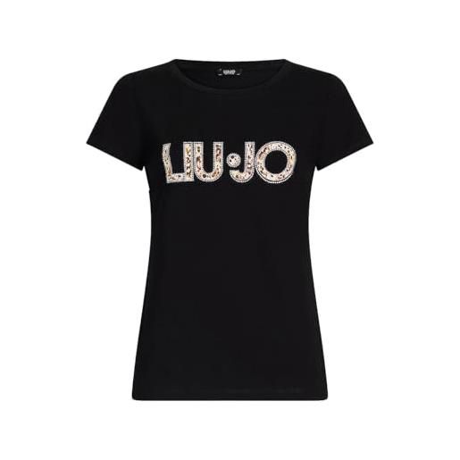 Liu Jo va5154js003 t- shirt basica m/c, nero-anim. M9330, xl