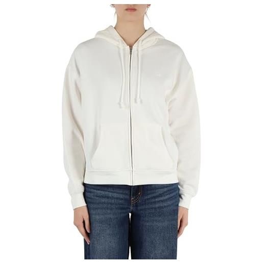 Abbigliamento Casual Donna Felpa Donna Girocollo Ampia - Top Maniche Lunghe Poliestere, Comodo Casual, Colore Caff&egrave; Felpa Girocollo Donna Elegante