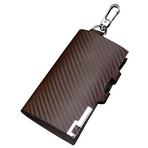 AIEOE astucci portachiavi pelle raccoglitore chiave cerniera multifunzione portafogli auto borsellino da donna uomo